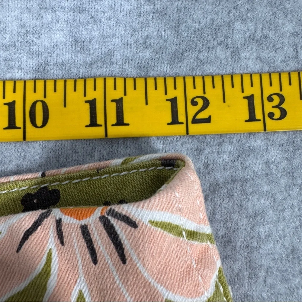 Free People Floral Cotton Blend Mini Skirt in Green and Pink Size 0 - Picture 10 of 13